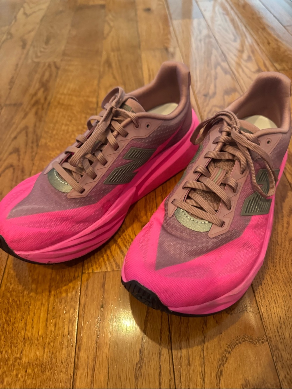 New Balance Women's Hot Pink and Mauve Running Sneakers: fuel cell
